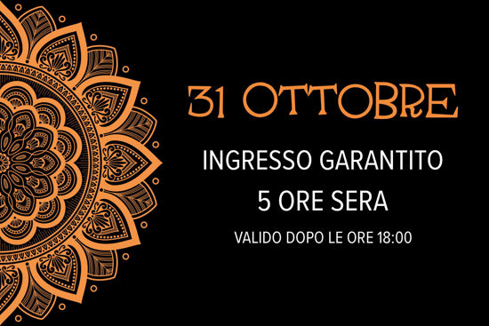 Asmana - ingresso garantito 31 ottobre 6 ore sera